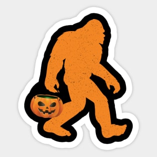 Bigfoot Funny Halloween Trick or Treat Sticker